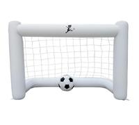 Hohopeti But de Football Gonflable 160 Cm avec Filet, Portillon et Ballon Inclus, de Football Portable Léger pour Jardin, Plage et Activités Sportives en Extérieur et Intérieur