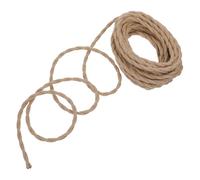 Hohopeti Câble Électrique Torsadé Vintage 10 M en Corde de Chanvre Tressée 2x0,75 Mm², Fil Flexible Suspendre et Lustres, Cordon D’éclairage Rétro pour Projets DIY et Éclairage Industriel
