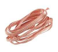 Hohopeti Câble Tressé en Cuivre Nu 4 M 4 Mm² Fil de Terre Plat Flexible pour Mise à la Terre et Circuits Électriques, Câble Conducteur Anti-Interférences, Usage Industriel et Informatique