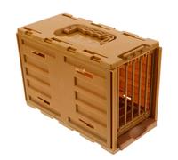 Hohopeti Cage à Oiseaux Portable Plastique avec Poignée Cage de Transport Ventilée pour Perruches Diamants Mandarins et Petits Perroquets et Extérieur Facile à Monter et Nettoyer
