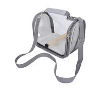 Hohopeti Cage de Transport Portable pour Oiseaux et Petits Animaux Taille Petite Couleur Grise Matériau Respirant avec Ouvertures Multiples Paquet Léger pour Voyages Randonnées et