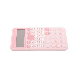 Hohopeti Calculatrice électronique Calculatrice de Fonctions scientifiques 12 Chiffres Grand écran PS Rose pour Cours d’études et examens Scolaires
