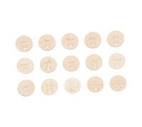 Hohopeti Cartes en Bois Bébé 15 Pièces 10 Cm Recto-verso, Accessoire Photo Nourrisson Naturel, Souvenir Premier Mois, sans Odeur, pour Premières Années de Bébé