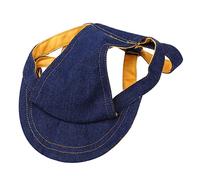 Hohopeti Casquette De Baseball pour Animaux De Compagnie Race Traitement des Oreilles De Chien Chapeau d'anniversaire De Chien Balle De Plein Air Chiot Aboiement Para Chat Navy Jean
