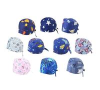 Hohopeti Casquette de Dentiste en Coton 100% Pur à Motif Imprimé Confortable et Absorbante Couvre-Chef Professionnel pour Salon de Beauté et Opération Unisexe Taille Unique Adaptée au