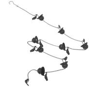 Hohopeti Chaîne de Pluie Gouttière Fer Forgé avec Oiseaux Décoratifs Attrape-Eau Vintage pour Jardin Extérieur Divertisseur Eau Élégant