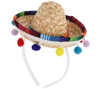 Hohopeti Chapeau Mexicain pour Garçon et Filles Mini Taille, Bandeau Léger en Polyester, Accessoire Fête Cinco de Mayo et Carnaval, Décorations Festives pour Anniversaire et Soirée