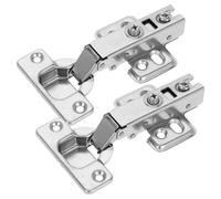 Hohopeti Charnières de Placard Invisibles à Fermeture Douce 2 Pièces en Acier Laminé à Froid, Charnières Amorties Silencieuses et Robustes pour Portes D’armoire sans Cadre, Adaptées Meuble