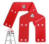 Hohopeti Charnières pour Échelle Télescopique en Acier Galvanisé, Lot de 2 Pièces, Accessoires de Remplacement Robustes pour Échelle de Chantier et Maison, Compatibles Escabeau Pliant,