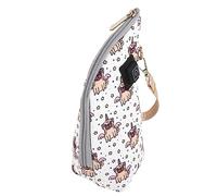 Hohopeti Chauffe-biberon Portable USB pour Bébé, Manchon Isotherme Compact en Polyester, Taille, Chauffe Rapide Trois Niveaux, Adaptée aux Voyages et Voiture, Couleur Blanc Crème (motif Ange Chien