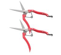 Hohopeti Ciseaux à Laine Manuels pour Animaux de Ferme Lot de 2, Acier au Carbone 24 Cm Manche Ergonomique Orange, Outil de Tonte Polyvalent pour Moutons, Vaches et Lapins, Tondeuse