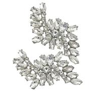 Hohopeti Clips de Chaussures Détachables Blancs, Boucle de Chaussures à Cristaux, Accessoires Décoratifs pour Talons Hauts, Paire de Clips Bijoux Élégants pour Mariage et Événements,