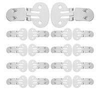 Hohopeti Clips de Talon en Acier Inoxydable Grand Format, Lot de 60 Pièces, Clips Décoratifs Plats pour Chaussures Diy, Attaches Métalliques Simples pour Boucles et Ornements