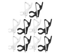 Hohopeti Clips Micro Lavalier, 1 Set Pince de Collier, Fixation Stable avec Clip Plastique Noir et Blanc, Parfait pour Lectures et Enregistrements Studio
