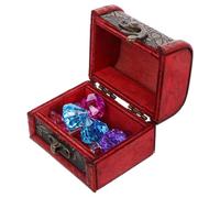 Hohopeti Coffre Au Trésor Pirate avec Gemmes Acryliques Boîte Vintage pour Jouets et Bijoux Garçon Fille Coffre Cadeau Anniversaire Garçon Fille Rangement Petit Trésor Couleur