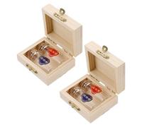 Hohopeti Coffret à Souvenirs Bébé en Bois 2 Flacons de Conservation pour Cheveux Fœtaux et Cordon Ombilical Boîte de Rangement pour Premiers Cheveux Souvenir Naissance Présent Naissance