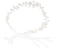 Hohopeti Coiffe de Mariée Vigne de Perles Accessoire de Cheveux pour Première Communion Fêtes et Mariages