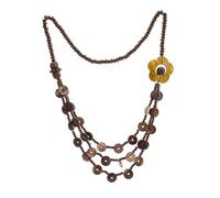 Hohopeti Collier Boho Perles Bois de Tressé Pendentif Charme Plage Mode Femme pour Anniversaire et Fêtes