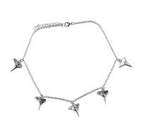 Hohopeti Collier Dent Requin Réglable pour Hommes Style Rétro Punk avec Pendentif Multiple pour Plage et Usage