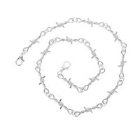 Hohopeti Collier Ras de Cou Gothique à Pendentif Ronces en Fil de Fer Barbelé Unisexe Style Punk Rock pour Homme et Femme Look Streetwear