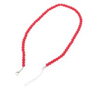 Hohopeti Collier Ras-du-Cou pour Femme à 6 Perles Rouges Fait Main Style Bohème Vintage en Cristal Léger et Confortable pour Fêtes et Occasions Spéciales