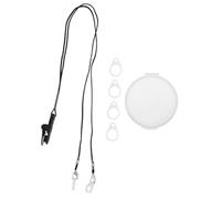 Hohopeti Cordon de Maintien pour Appareil Auditif Noir Double Écouteurs Léger Clip Anti-perte Large Ouverture Polyvalent pour Seniors Usage Quotidien Sécurité et Confort