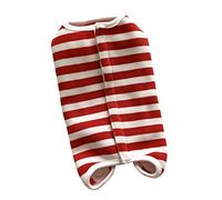 Hohopeti Costume De Récupération pour Chien Vêtement Anti-léchage Doux Prévention des Blessures Et Accélération Rayé