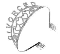 Hohopeti Couronne Argentée en Alliage de Zinc pour Femmes, Bandeau Couronne Baroque Délicat Maintien, Confortable et Élégant pour Fêtes et Accessoires de Divorce