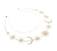 Hohopeti Couronne de Lune Halo Diadème Étoile Déesse Bandeau Décoratif avec Strass Accessoire de Coiffure pour Femmes et Filles pour Séance Photo ou Fête