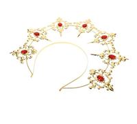 Hohopeti Couronne Dorée Style Lolita Décoration de Gâteau Bandeau Déesse pour Coiffe Rétro Accessoire de Coiffure Unique pour Cosplay et Fêtes