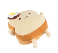Hohopeti Coussin en Peluche Forme Toast Petit Modèle, Oreiller Décoratif Doux en Tissu Résistant sans Peluches, Coussin Lombaire Multi-usages pour Canapé, Bureau et Chambre, Rembourrage