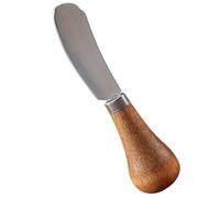 Hohopeti Couteau à Beurre en Acier Inoxydable en Bois Spatule à Fromage Multifonctionnelle et Racloir à Confiture Pratique pour Tartinage Quotidien Cuisine Ustensile Essentiel