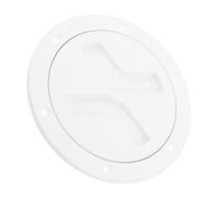 Hohopeti Couvercle de Trappe Marine Rond Antidérapant 137 CM Blanc Plaque de Pont Étanche pour Bateau Yacht et Camping-Car Accessoire D’Inspection Robuste pour Entretien et Contrôle
