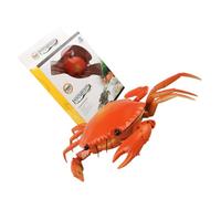 Hohopeti Crabe Télécommandé Rouge Haute Simulation, Modèle Crabe Électrique Réaliste Pattes Mobiles, Éducatif pour Garçon et Filles, Développement Visuel et Intellectuel, Animal