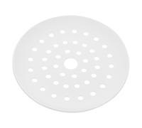 Hohopeti Cuiseur Vapeur en Céramique Alimentaire 18 Cm, Plaque Ronde Multi-trous Blanche pour Petits Pains, Raviolis et Poisson, Ustensile Cuisine Vapeur Pratique et Sain