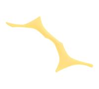 Hohopeti de Guide des Sourcils Pratique pour Dessiner Modèle Jaune en Silicone Outil Maquillage Sourcils Précision pour Types de Peau