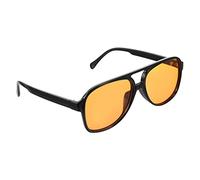 Hohopeti de Soleil Vintage Unisexes avec Double Pont Lentilles Teintées Protection Uv Adaptées pour Extérieur et Conduite Style Rétro pour Hommes et Femmes