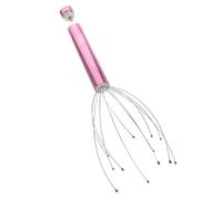 Hohopeti De Tête Portatif Électrique De Cuir Chevelu Rose Fuchsia Sans Batterie Relaxante Usage Maison Voyage Bien-être Anti-stress