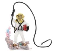 Hohopeti Décoration D'aquarium Plongeur Chasseur de Trésors Blanc en Plastique Résistant, Ornement Flottant pour Aquarium et Bassins, Décoration Thématique pour Poissons et Aquariums