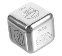 Hohopeti Dés de Décision Alimentaire Acier Inoxydable Jeu Créatif et Portable pour Choix Repas Anniversaire et Soirées Entre Connaisseurs