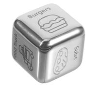 Hohopeti Dés de Décision Alimentaire Métalliques Multi-Faces pour Anniversaire Un an Jeu de Société Pratique et Amusant pour Repas Famille Soirées Entre Convives et Voyages