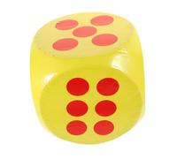 Hohopeti Dés Mousse Géant Jaune Léger et Portable pour Jeux de Société Tirage Au Sort et Activités Éducatives