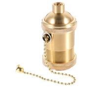 Hohopeti Douille E27 Dorée à Vis en Cuivre Vintage, Support de Lampe Edison Rétro, Accessoire DIY Suspendre et Plafonnier, Compatible Lampe Maison, Style Industriel Élégant