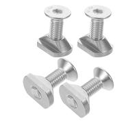 Hohopeti Écrous en T M8 Lot de 4 en Acier Inoxydable Vis Hexagonale pour Montage Hydrofoil sur Planches de Surf et Kit de Fixation d'Aileron