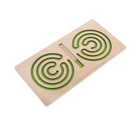 Hohopeti Éducatif Bois Montessori pour Garçon Fille Casse-tête Labyrinthe Vert Stimulation Cognitive et Coordination Main-œil Développement Intellectuel Dès Ans