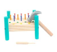 Hohopeti Éducatif Bois pour Garçon Fille Set de Couleurs Table à Marteler Stimulante pour Motricité Fine et Coordination Main-œil Jeu Activités Manuelles pour Éveil Créatif