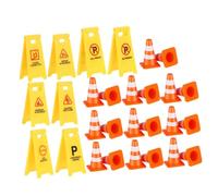 Hohopeti Éducatif de Jouets Garçon Fille Cônes de Signalisation et Panneaux de Circulation Amovibles pour Jeu de Rôle et Apprentissage des Règles de Sécurité Routière