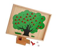 Hohopeti Éducatif Montessori Bois pour Tout-Petits Jeu Pédagogique de Comptage de Pommes Apprentissage Mathématique Pratique et Sécurisé pour Garçon Fille