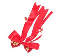 Hohopeti Élastique Cheveux Fille avec Nœud Ruban Rouge et Petit Grelot Accessoire Coiffure Élégant pour Femmes Maintien Fort pour Queue de Cheval Fêtes et Usage Quotidien