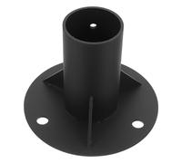 Hohopeti Embase de Fixation Métallique Ronde 65 MM pour Poteau de Clôture Base Robuste D’Ancrage au Sol pour Mât de Drapeau et Rambarde de Terrasse Bride de Sol Compatible Poteaux Ronds